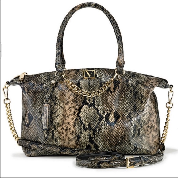 Victoria's Secret Handbags - Victoria's Secret Python Looking Slouchy S…